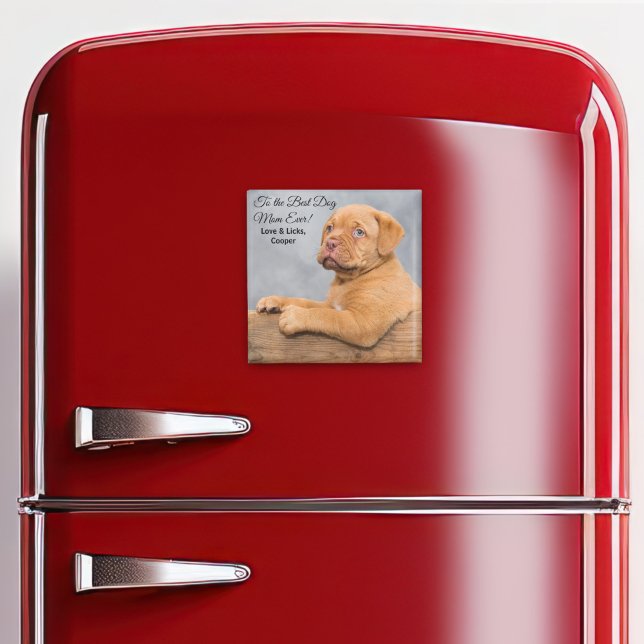 Íman Melhor Mama de Cachorros Nunca Personalizável (Criador carregado)