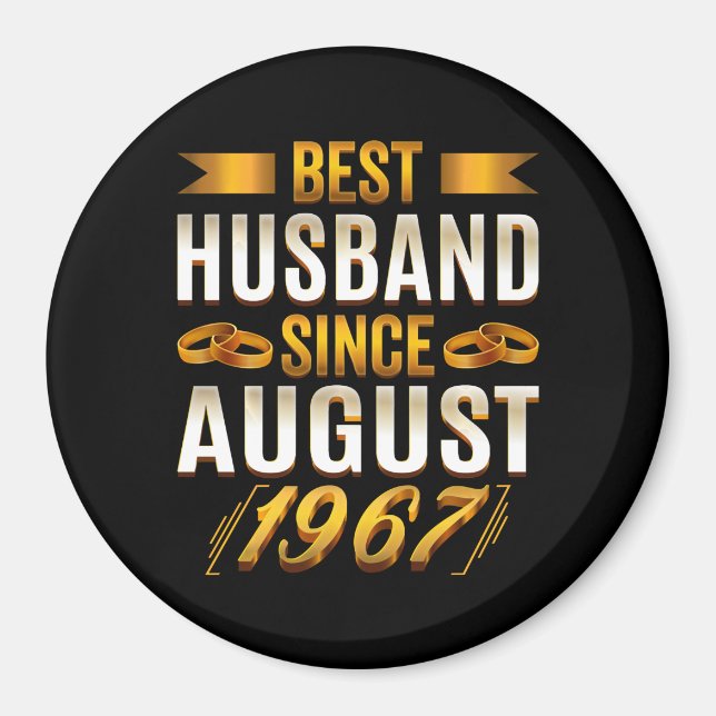 Íman Melhor Marido Desde Aniversário Engraçado De Agost (Frente)