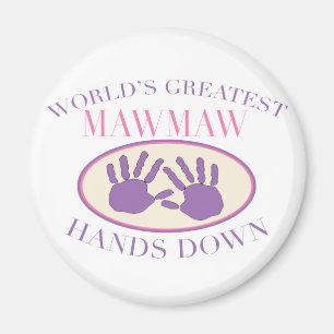 Íman Melhor MawMaw Mãos Para Baixo Camiseta