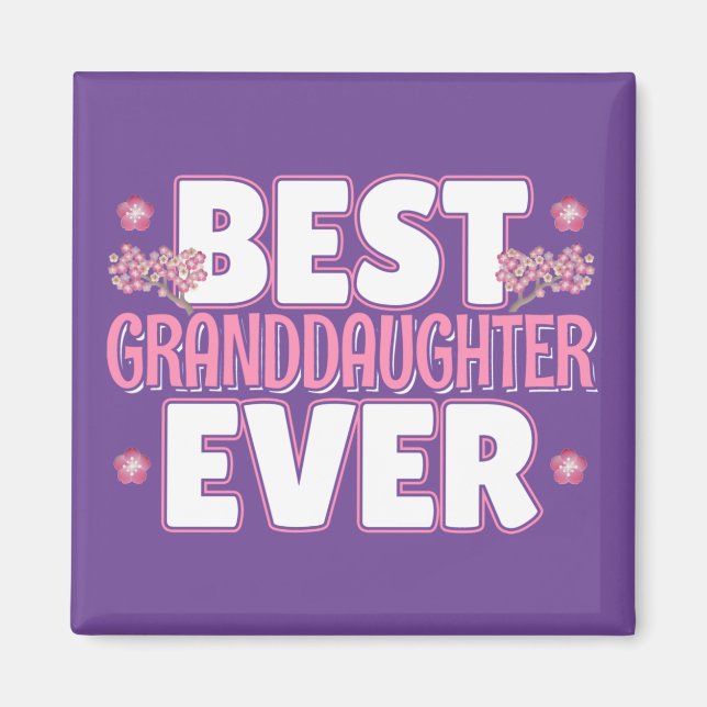 Íman Melhor neta de sempre - Flores de Cereja (Frente)