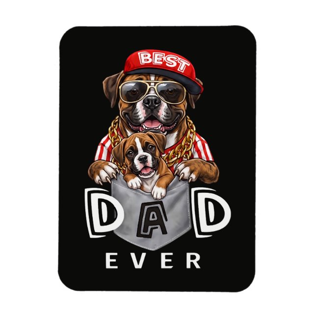 Íman Melhor Pai Boxer de Todos os Tempos (Vertical)