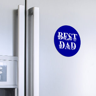 Íman Melhor Pai com Sinalizadores de Texto Branco