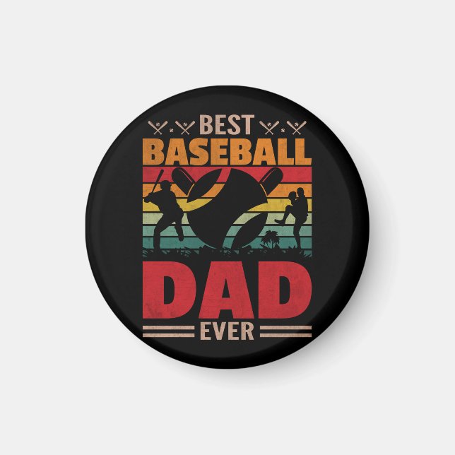 Íman Melhor Pai De Baseball Nunca (Frente)