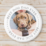 Íman Melhor Pai De Cachorro Alguma Vez Elegante Foto Pe<br><div class="desc">Este design simples e clássico é composto por tipografia serif e adiciona uma foto personalizada.</div>