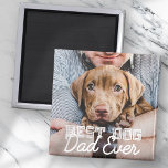 Íman Melhor Pai De Cachorro Alguma Vez Personalizado Fo<br><div class="desc">Este design simples e clássico é composto por tipografia serif e adiciona uma foto personalizada</div>