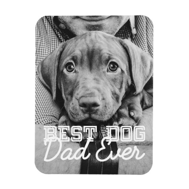 Íman Melhor Pai de Cachorro do Mundo Foto de Animal Per (Vertical)