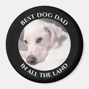 Íman Melhor Pai de Cão Foto de Cachorro Branco Cachorr