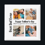 Íman Melhor Pai de Colagem de Fotos do Dia de os pais 4<br><div class="desc">Melhor Pai de Colagem de Fotos do Dia de os pais 4 Nunca. É um moderno Dia de os pais personalizado personalizado moderno modelo 4 da colagem de fotos para pais,  pais,  avô,  tio. Personalize com suas próprias fotos e texto de seu interesse</div>