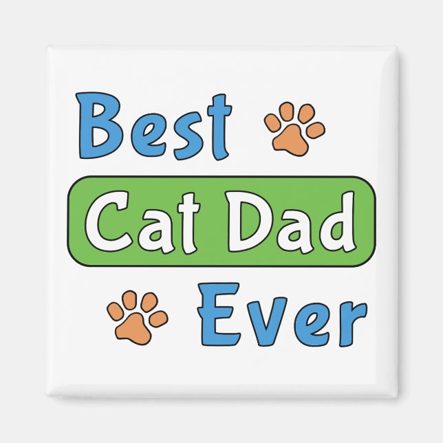 Íman Melhor Pai de Gato de Todos os Tempos (Frente)