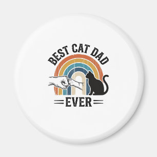 Íman Melhor Pai de Gato de Todos os Tempos Design Vinta
