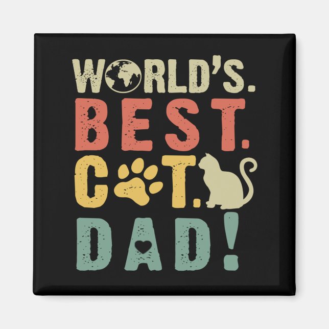 Íman Melhor Pai de Gato do Mundo (Frente)