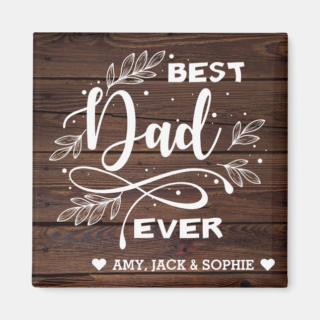 Íman Melhor Pai do Magnet de Script Moderno Personaliza (Frente)