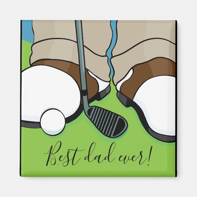 Íman Melhor Pai do Magnet Square Nunca (Frente)