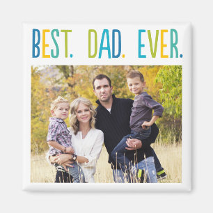 Íman Melhor Pai Do Magnete De Fotografias Personalizada