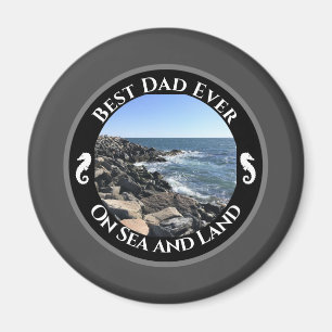 Íman Melhor Pai do Oceano Atlântico Azul - Sede Rochos