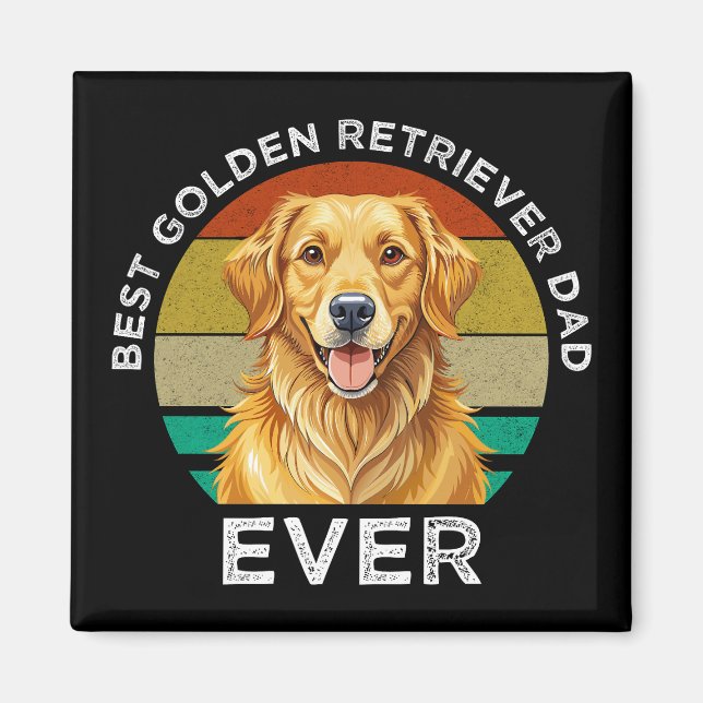 Íman Melhor Pai do Retriever Dourado de Sempre (Frente)