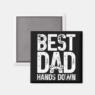 Íman Melhor Pai Mãos para Baixo Artesanato Pais Impress
