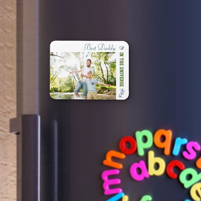 Íman Melhor Pai na Foto Personalizada do Universo (Criador carregado)