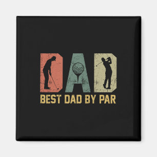 Íman Melhor Pai Par Retro Vintage Dia dos Pais Golfe Lo