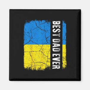 Íman Melhor Pai Ucraniano de Sempre Bandeira da Ucrânia