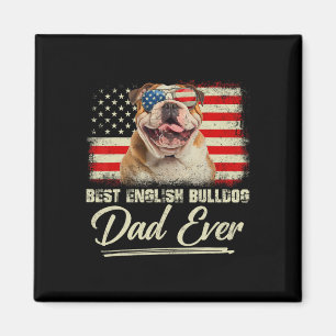 Íman Melhor Papai Bulldog Inglês de Todos os Tempos Pap