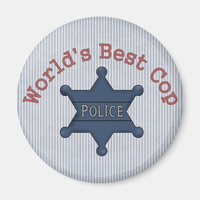 Íman Melhor Policial do Mundo (Frente)