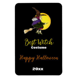 Íman Melhor Prêmio de Festa de Halloween de Bruxa