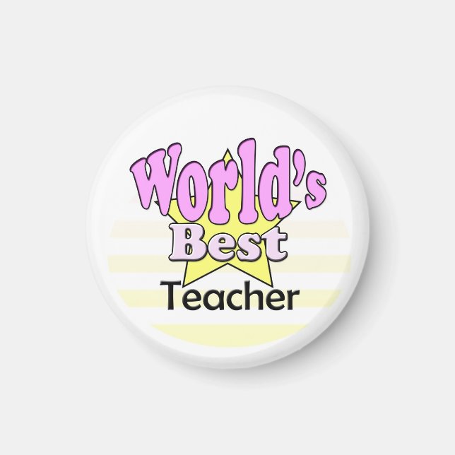 Íman Melhor Professora do Mundo (Mulher) (Frente)