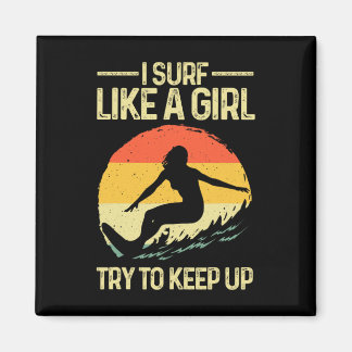 Íman Melhor Surf Como Uma Garota Arte De Surfista Para 