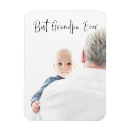 Íman Melhor Vovô já Personalizado Script de Foto Modern