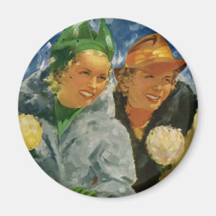 Íman Melhores Amigas Vintage! Mulheres Elegantes e Sofi