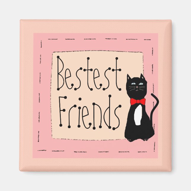 Íman Melhores Amigos - Gato (Frente)