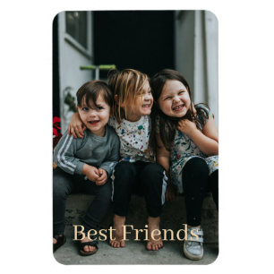 Íman Melhores Amigos Modelo de Foto Personalizável e