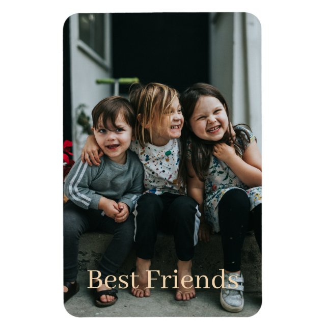 Íman Melhores Amigos | Modelo de Foto Personalizável e  (Vertical)