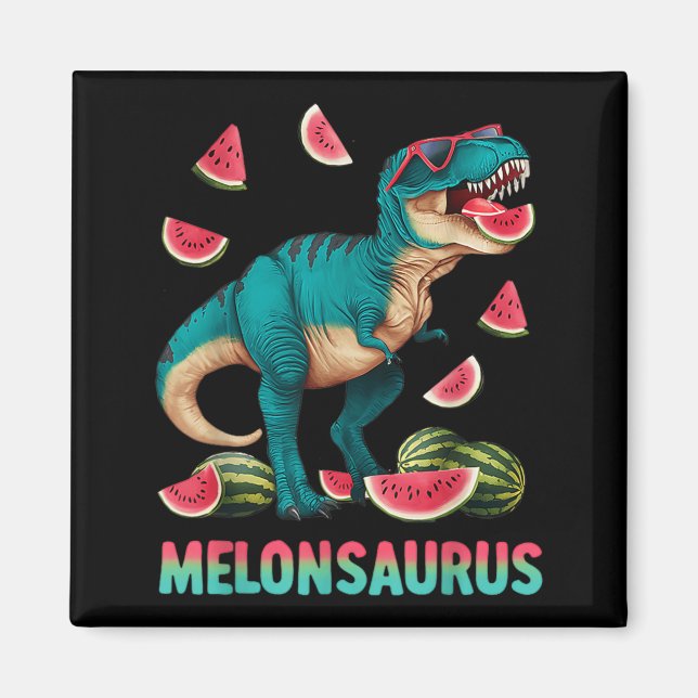 Íman Melonsaurus de Melancia Divertido Dinossauro T Rex (Frente)