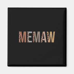 Íman Memaw Leopardo Imprime Mãe Dia de as mães Engraçad