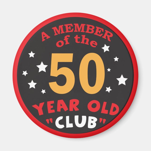 Íman Membro do Clube de 50 Anos | 50.o aniversário (Frente)