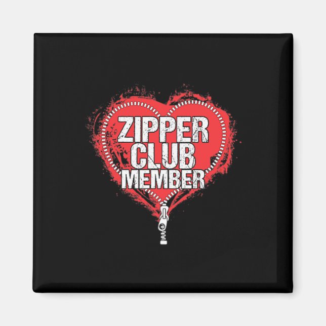 Íman Membro do Clube Zipper Engraçado Humor Funny (Frente)
