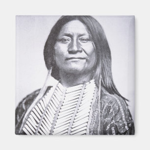Íman Membro duma tribo do Comanche, 1872 (foto de b/w)