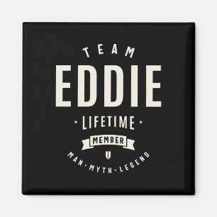 Íman Membro Vitalício da Equipe Eddie Nome Divertido Ed