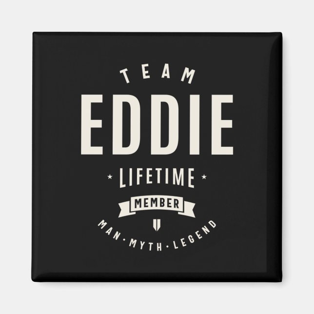 Íman Membro Vitalício da Equipe Eddie Nome Divertido Ed (Frente)