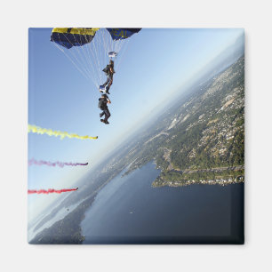 Íman Membros da equipe do pára-quedas do marinho dos