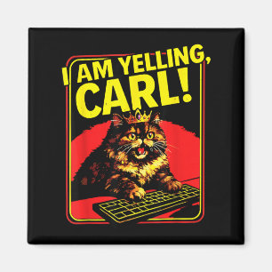 Íman Meme de Gato Carl Estou Gritando Engraçado