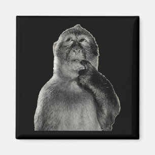 Íman Meme de Macaco Engraçado com Estilo de Arte de Hum