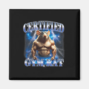 Íman Meme de Rato de Academia Certificado Fitness Muscu