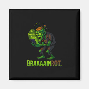 Íman Meme Divertido de Zumbi Brainrot 6 7 Halloween Men