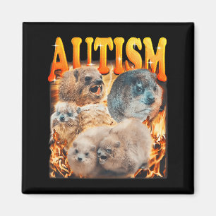 Íman Meme Divertido Marmotas Autista Autismo A