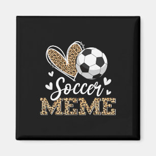 Íman Meme engraçado de futebol Meme leopardo Jogador de
