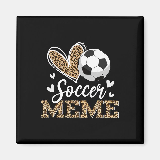 Íman Meme engraçado de futebol Meme leopardo Jogador de (Frente)