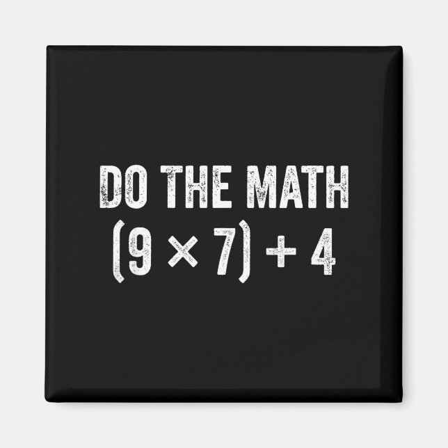 Íman Meme Engraçado de Matemática 67 (Frente)